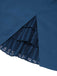 2PCS Marineblaues 1960er Stehkragen-Hemd & solide Wickelröcke