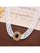 Vintage Rubin Drei Strang Perlenkette