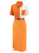 1960S 2PCS Vintage Orange Hemd & Schlitz Rock