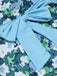 [Vorverkauf] Blauer 1930er Blumen Schleifenknoten Patchwork Badeanzug